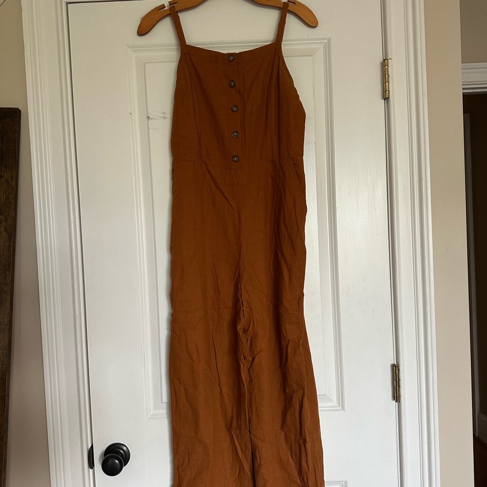 Old Navy Rust Textured Jumpsuit